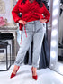 Серые джинсы MOM FIT ХМ306-6 "SMOKE"